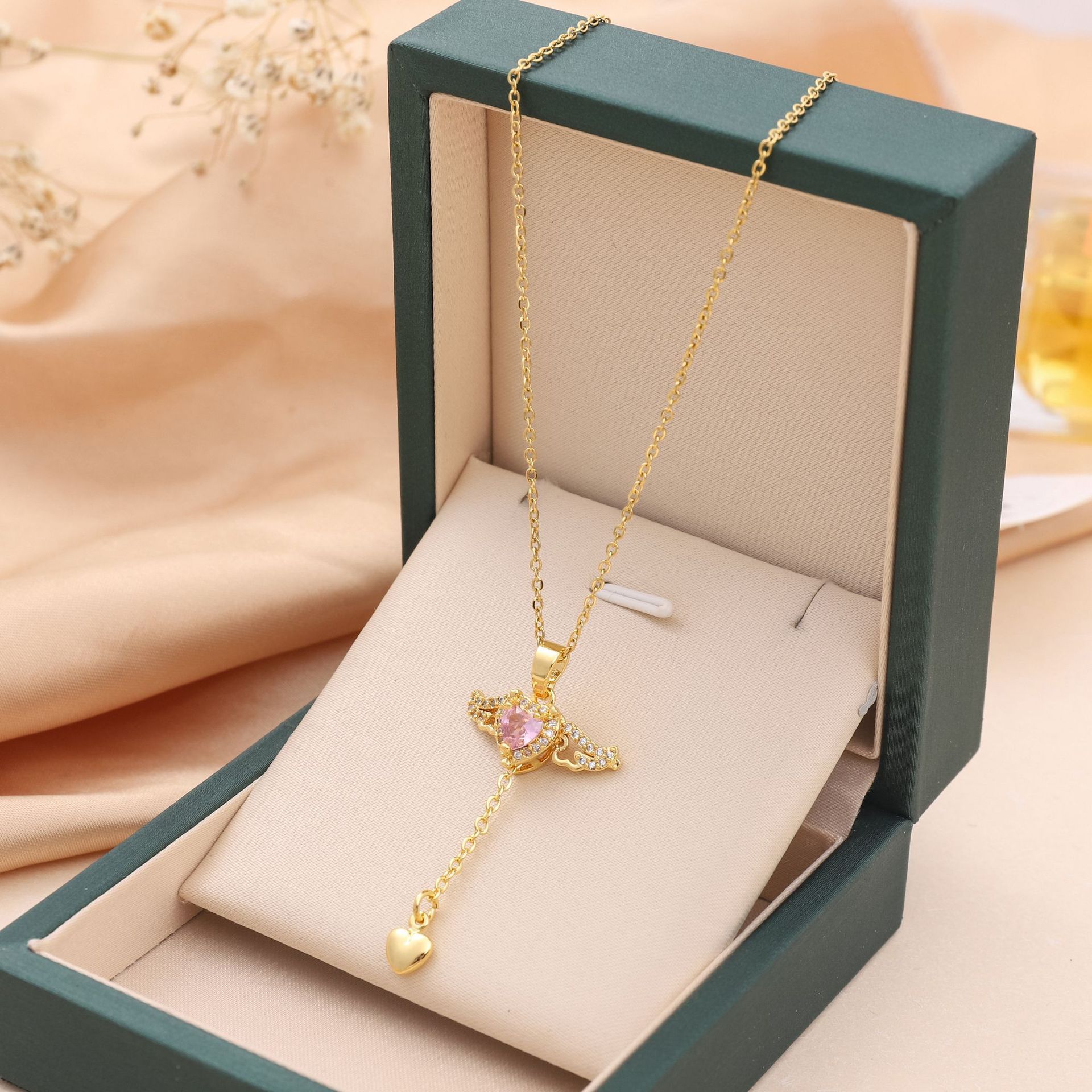 Treat yourself or someone special with the AngelHeart Necklace — love, designed to move you.